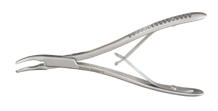 McKesson Microsurgical Rongeur McKesson Argent™ Friedman Curved, Very Delicate Double Spring Plier Type Handle 1.3 mm Bite X 5-1/2 Inch Length - Each - 43-1-4801-EA