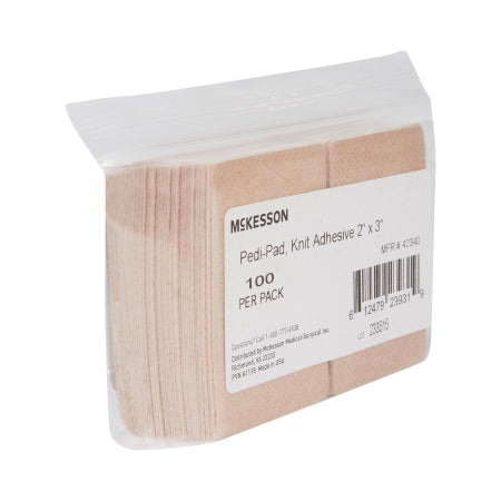 McKesson Protective Pad McKesson One Size Fits Most Adhesive Foot - Pack of 100 - 42340-PK