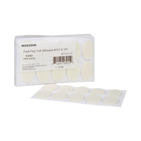 McKesson Protective Pad McKesson Pedi-Pad Size 101-Regular Adhesive Foot - Case of 2000 - 30130-CS