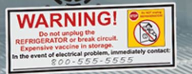 Health Care Logistics Pre-Printed Label Advisory Label White Paper Warning Do not Unplug Red Caution 4 X 10 Inch - Each - 19894-EA
