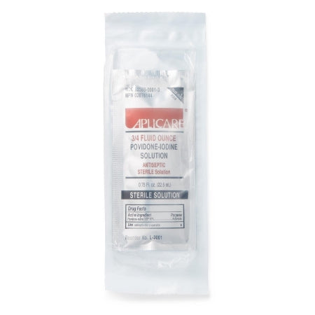 Medline Skin Prep Solution Aplicare® 3/4 oz. Individual Packet 10% Strength Povidone-Iodine Sterile - Case of 100 - DYNDA2232A-CS