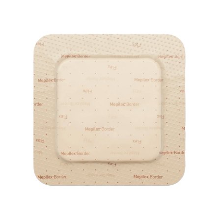 Molnlycke Foam Dressing Mepilex® Border Flex 4 X 4 Inch With Border Film Backing Silicone Adhesive Square Sterile - Box of 5 - 595300-BX
