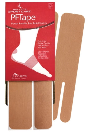 Mueller Sports Medicine Plantar Fasciitis Tape Mueller® PFTape® Tan Rayon / Adhesive NonSterile - Box of 56 - 25337-BX