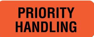 United Ad Label Pre-Printed Label UAL™ Allergy Alert Orange Paper Priority Handling Black Alert Label 7/8 X 2-1/4 Inch - Roll of 1 - ULPS201-RL