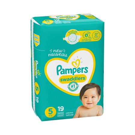 The Palm Tree Group Unisex Baby Diaper Pampers® Swaddlers™ Size 5 Disposable Heavy Absorbency - Pack of 19 - 74959-PK