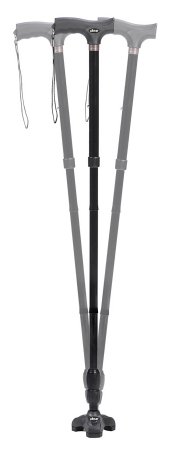 Drive Medical Folding Cane Flex-N-Go Aluminum 32-1/2 to 39-1/2 Inch Height Black - Each - RTL10305-EA