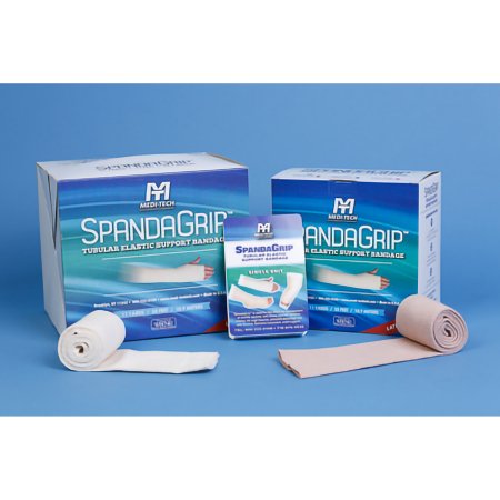 Medi-Tech International Elastic Tubular Support Bandage SpandaGrip™ 2-3/4 Inch X 11 Yard Large Arm / Medium Ankle / Small Knee Pull On Beige NonSterile Size C Standard Compression - Box of 1 - SAG13141-BX