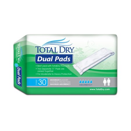 Secure Personal Care Products Incontinence Liner TotalDry™ 11 Inch Length Moderate Absorbency Polymer Core One Size Fits Most - Case of 180 - SP1911-CS