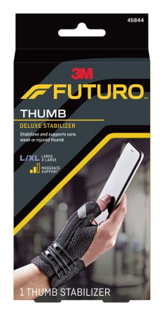 3M Thumb Stabilizer 3M™ Futuro™ Deluxe Adult Large / X-Large Lacing System Left or Right Hand Black - Each - 05113119854-EA