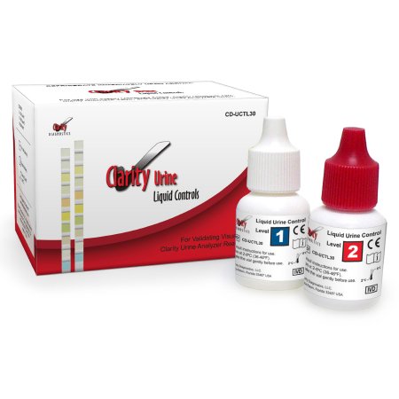 Clarity Diagnostics Semi-Quantitative Clinical Testing Control Urine Level 1, 2 6 X 10 mL - Box of 1 - CD-UCTL30-BX
