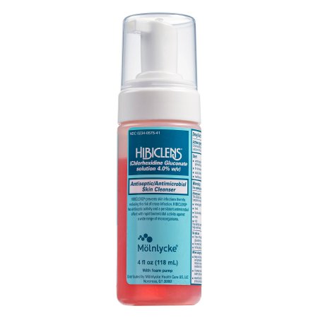 Molnlycke Antiseptic / Antimicrobial Skin Cleanser Hibiclens® 4 oz. Pump Bottle 4% Strength CHG (Chlorhexidine Gluconate) NonSterile - Case of 24 - 57541-CS