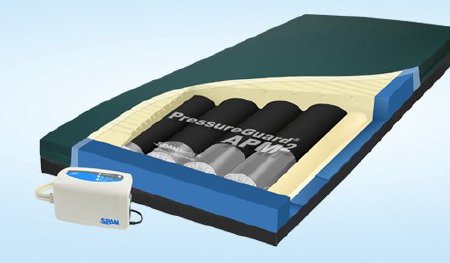 Span America Bed Mattress PressureGuard® APM² Alternating Pressure / Low Air Loss 38 W X 80 D X 9 H Inch - Each - AP28038-29-EA
