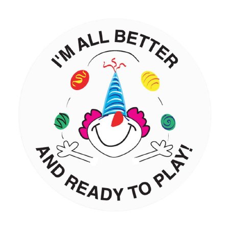 Precision Dynamics pdc® 250 per Unit I'm All Better and Ready To Play Sticker - Roll of 1 - 59708868-RL
