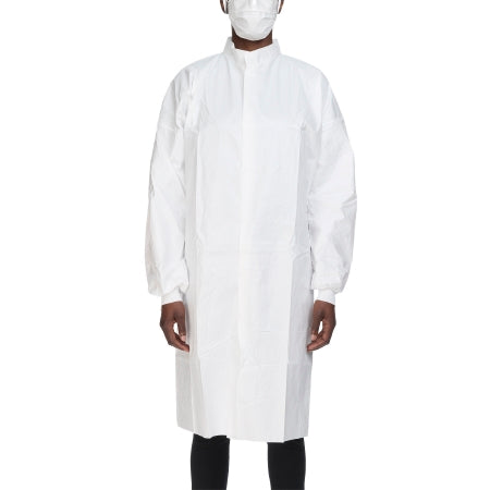 Contec Inc Cleanroom Lab Coat Contec® CritiGear™ White Large Knee Length Disposable - Bag of 10 - HCGA0032-BG