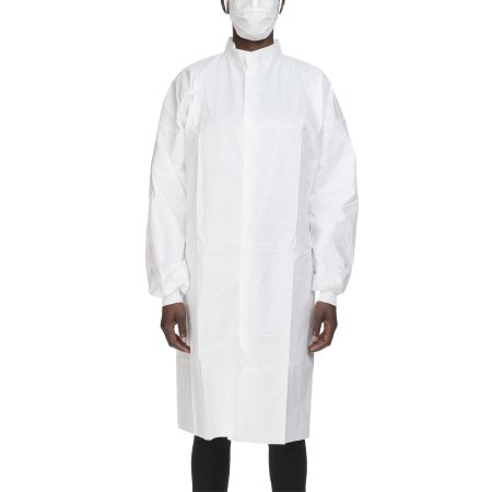 Contec Inc Cleanroom Lab Coat Contec® CritiGear™ White Large Knee Length Disposable - Case of 30 - HCGA0032-CS