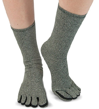 Brownmed Arthritis Socks IMAK® Calf High Medium Gray Closed Toe - Each - A20191-EA