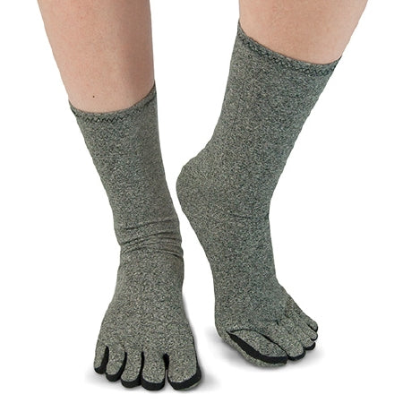 Brownmed Arthritis Socks IMAK® Calf High Large Gray Closed Toe - Each - A20192-EA
