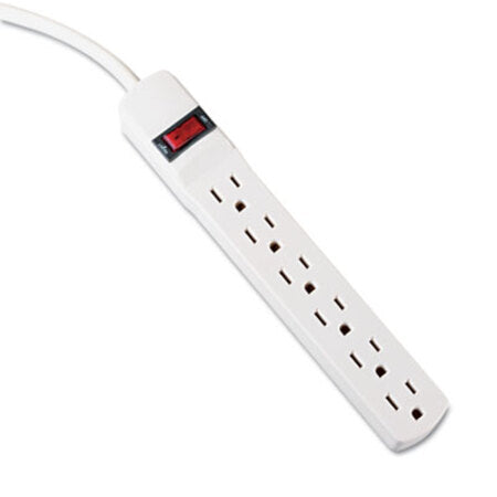 Innovera® Power Strip, 6 Outlets, 6 ft Cord, Ivory - Each - IVR-73306-EA