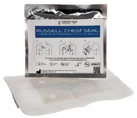 Tactical Medical Solutions Inc Chest Wound Seal Russell 6 X 7-3/4 Inch 1 per Pack Sterile - Each - RCS-EA