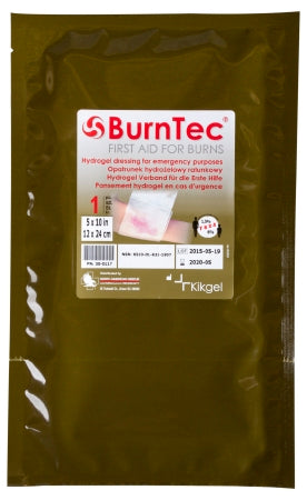 North American Rescue Hydrogel Burn Dressing BurnTec® 5 X 10 Inch Rectangle Sterile - Each - 30-0117-EA