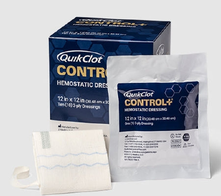 Teleflex LLC Hemostatic Dressing QuikClot Control+® 12 X 12 Inch 1 per Pack Sterile - Box of 10 - 4030-BX