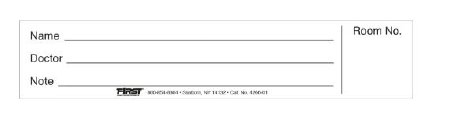First Healthcare Products ID Spine Insert Card - PD/1 - 4266-14-PD