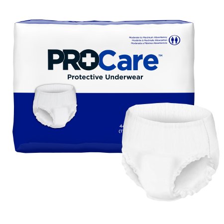 First Quality Unisex Adult Absorbent Underwear ProCare™ Pull On with Tear Away Seams Large Disposable Moderate Absorbency - Case of 72 - CRU-513-CS