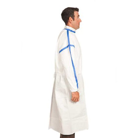 TrueCare Biomedix Chemotherapy Procedure Gown X-Large White Sterile ASTM F739-12 Disposable - CT/50 - TCBA54ST-XL-CT