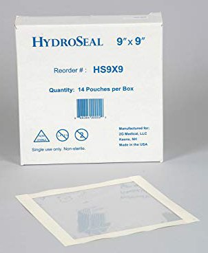 2G Medical LLC IV Site Barrier Protector HydroSeal 9 X 9 Inch - Case of 140 - HS9X9-CS