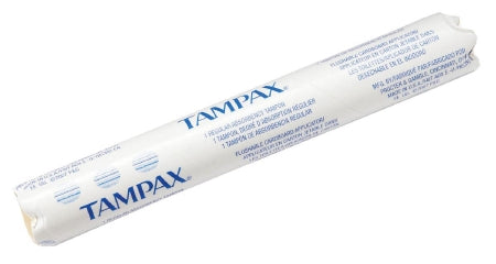 Medline Tampon Tampax® Regular Absorbency Cardboard Applicator Individually Wrapped - Case of 500 - NON500-CS