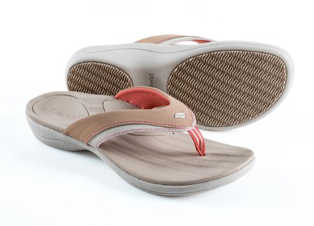 Powerstep Orthotic Sandal Powerstep® Archwear™ Size 11 Female Adult Khaki / Coral - Pair - 8500-3511-PR