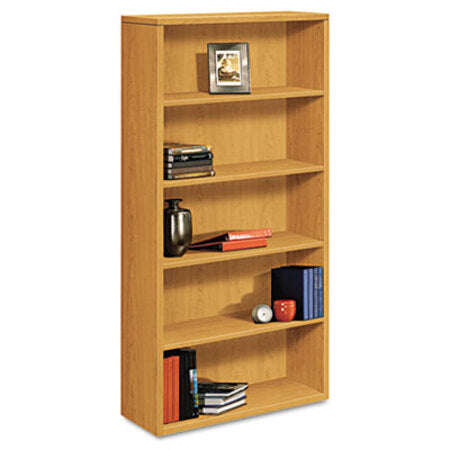 HON® 10500 Series Laminate Bookcase, Five-Shelf, 36w x 13.13d x 71h, Harvest - Each - HON-105535CC-EA