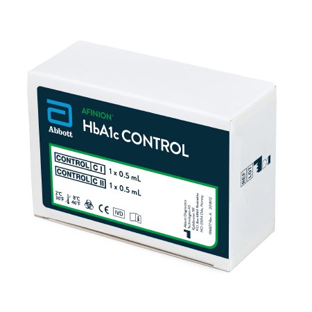 Abbott Rapid Dx North America LLC Diabetes Management Test Control Kit Afinion™ Hemoglobin A1c (HbA1c) 2 Levels 2 X 0.5 mL - Box of 2 - 1116975-BX