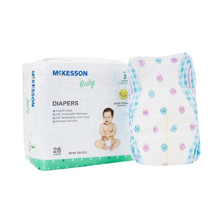 McKesson Unisex Baby Diaper McKesson Size 3 Disposable Heavy Absorbency - Bag of 1 - BD-SZ3-BG