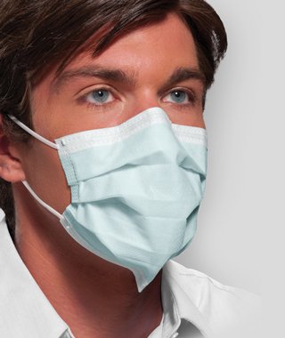 Crosstex Procedure Mask Isofluid FogFree™ Anti-fog Strip Pleated Earloops One Size Fits Most Blue NonSterile ASTM Level 1 Adult - Box of 40 - GCICXB-BX