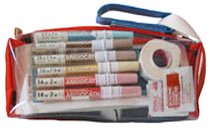 Thomas Transport Packs / EMS I.V. Equipment Bag Orange / Clear Vinyl 4 X 4 X 11 Inch - Each - TT510-EA