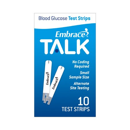 Omnis Health Blood Glucose Test Strips Embrace® 10 Strips per Pack - Case of 1000 - APX03AB0302-CS