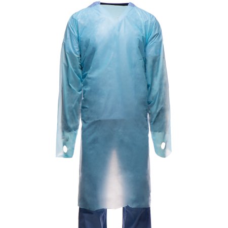 Tronex Healthcare Industries Protective Procedure Gown One Size Fits Most Blue NonSterile Not Rated Disposable - Box of 15 - 6011C25-BX
