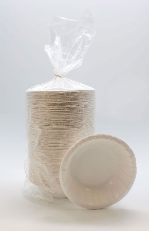 RJ Schinner Co Bowl Aspen White Single Use Clay Coated Paper - Case of 500 - 20425-CS