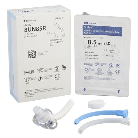 Medtronic MITG Uncuffed Tracheostomy Tube Shiley™ Reusable IC Size 8.0 Adult - Each - 8UN85R-EA