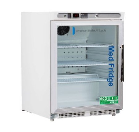 Horizon Scientific Inc Undercounter Refrigerator ABS® Laboratory Use 4.6 cu.ft. 1 Swing Glass Door Left Hinged Cycle Defrost - Each - ABT-HC-UCBI-0404G-LH-EA