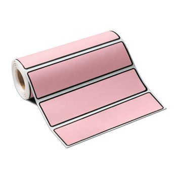 Carstens Blank Label Wide-Trak™ Multipurpose Label Pink 1-3/8 X 5-3/8 Inch - Roll of 1 - 1645-04-RL