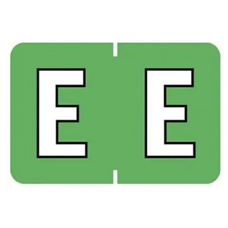 Medical Arts Press Pre-Printed Label Barkley® Chart Tab Green Laminated E E White Alpha Series 3 X 1-1/2 Inch - Pack of 1 - 901-34122-PK