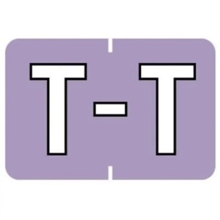 Medical Arts Press Pre-Printed Label Barkley® Chart Tab Lavender Laminated T T White Alpha Series 8 X 1-1/2 Inch - Pack of 1 - 901-34138-PK