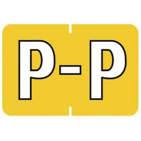 Medical Arts Press Pre-Printed Label Barkley® Chart Tab Yellow Laminated P P White Alpha Series 23 X 1-1/2 Inch - Pack of 1 - 901-34134-PK