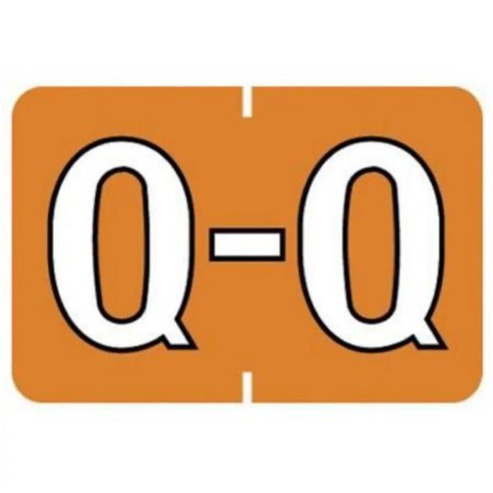 Medical Arts Press Pre-Printed Label Barkley® Chart Tab Orange Laminated Q Q White Alpha Series 24 X 1-1/2 Inch - Pack of 1 - 901-34135-PK