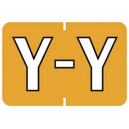 Medical Arts Press Pre-Printed Label Barkley® Chart Tab Yellow Laminated Y Y White Alpha Series 27 X 1-1/2 Inch - Pack of 1 - 901-34143-PK