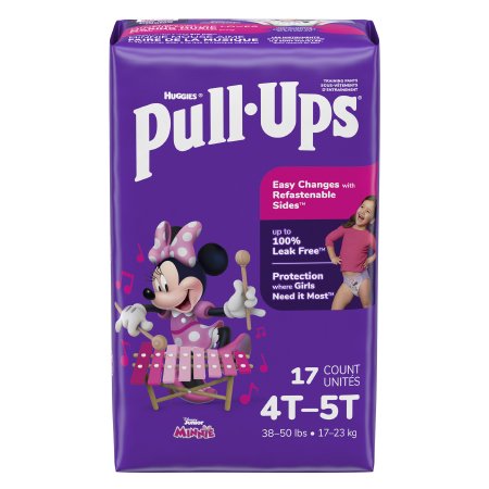 Kimberly Clark Female Toddler Training Pants Pull-Ups® Learning Designs® for Girls Size 4T to 5T Disposable Moderate Absorbency - Case of 68 - 51357-CS