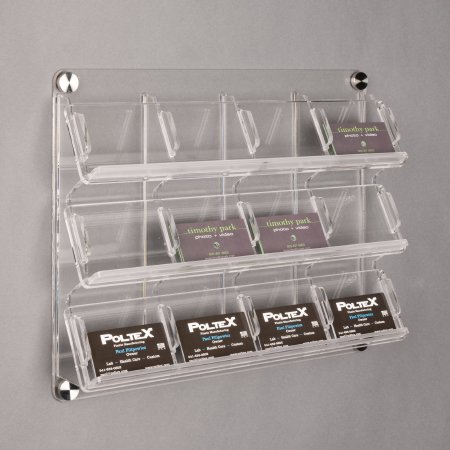 Poltex Inc Business Card Display Poltex® DECO - Each - DECOBUSCRD12-W-EA