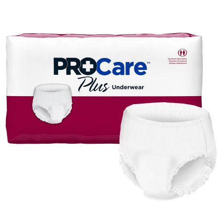 First Quality Unisex Adult Absorbent Underwear ProCare™ Plus Pull On with Tear Away Seams Medium Disposable Moderate Absorbency - Case of 100 - CRP-512-CS